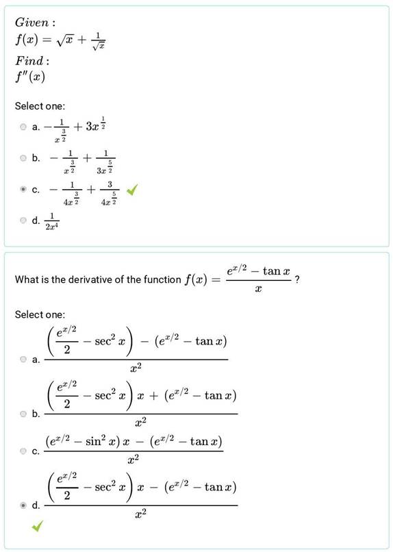 A screenshot of a math test

Description automatically generated