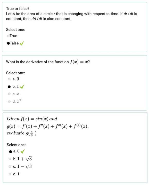 A screenshot of a math test

Description automatically generated