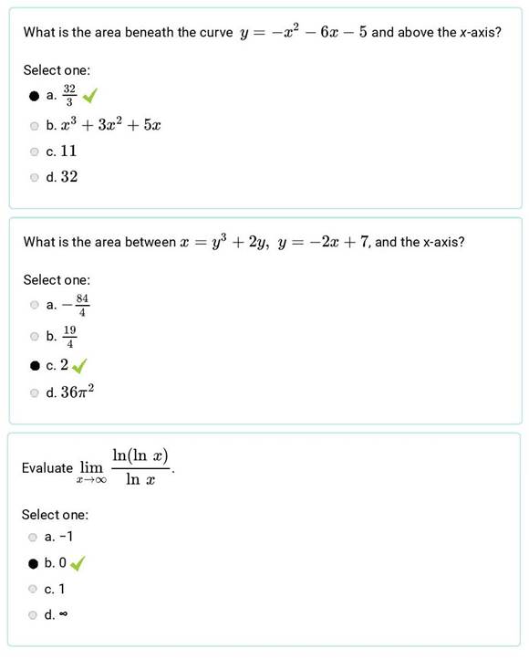 A screenshot of a math test

Description automatically generated