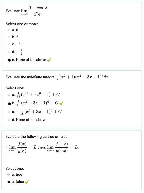 A screenshot of a math test

Description automatically generated
