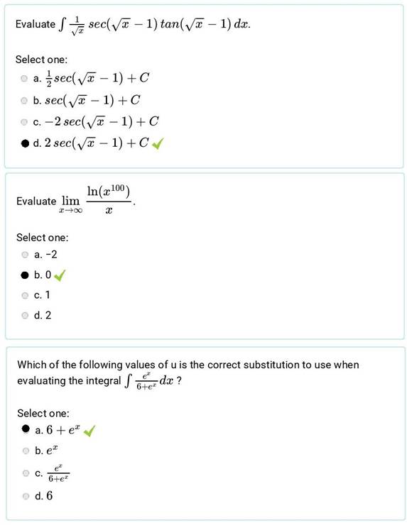 A screenshot of a math test

Description automatically generated