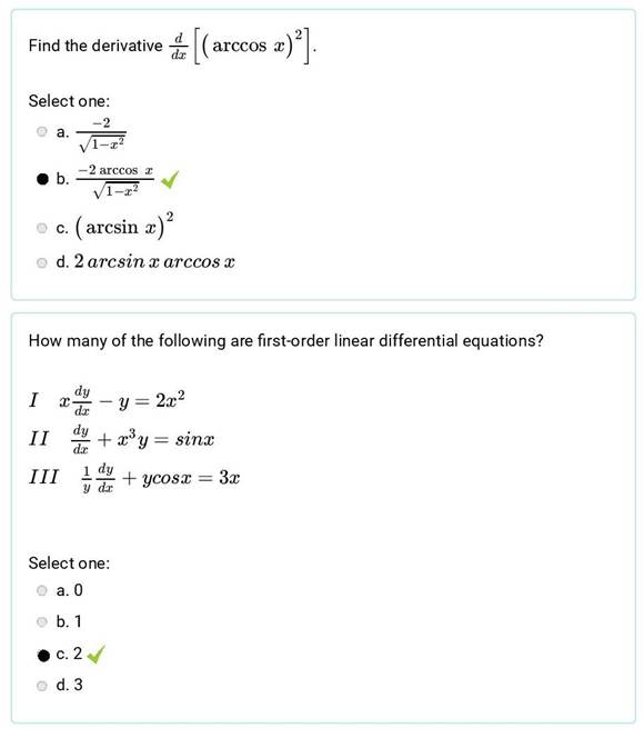 A screenshot of a math test

Description automatically generated