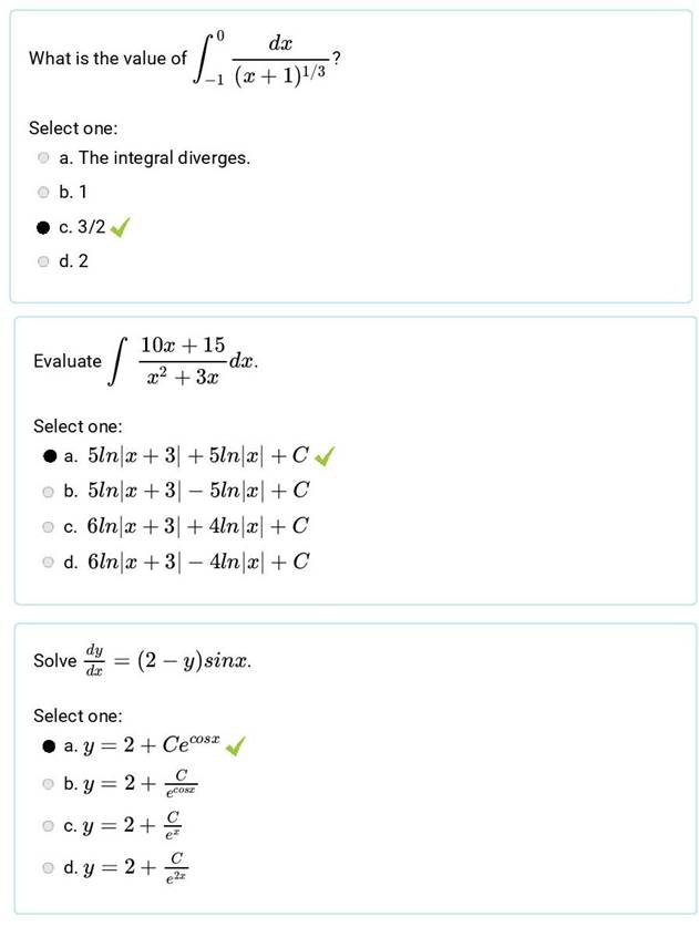 A screenshot of a math test

Description automatically generated